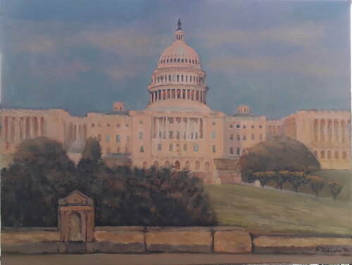 Tardo pomeriggio al Capitol by Davide Rodoquino, Painting for Sale on Select