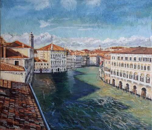 Venezia 2020, la Solitudine by Davide Rodoquino, Painting for Sale on Select