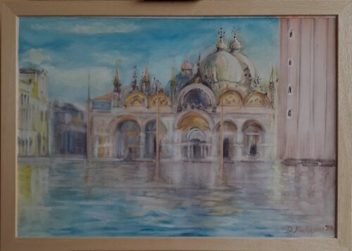 Piazza S. Marco by Davide Rodoquino, Painting for Sale on Select