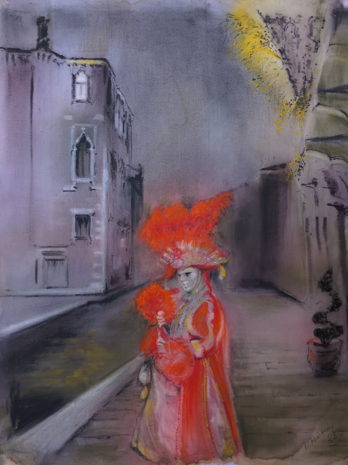 Una sera a Venezia Davide Rodoquino Original painting for sale