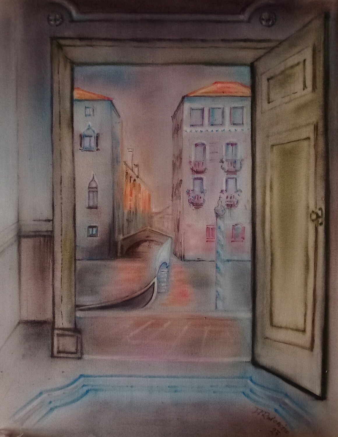 Aspettando la sera Davide Rodoquino Original painting for sale