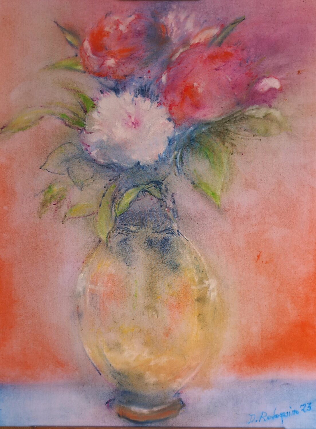 Vaso di fiori Davide Rodoquino Original painting for sale