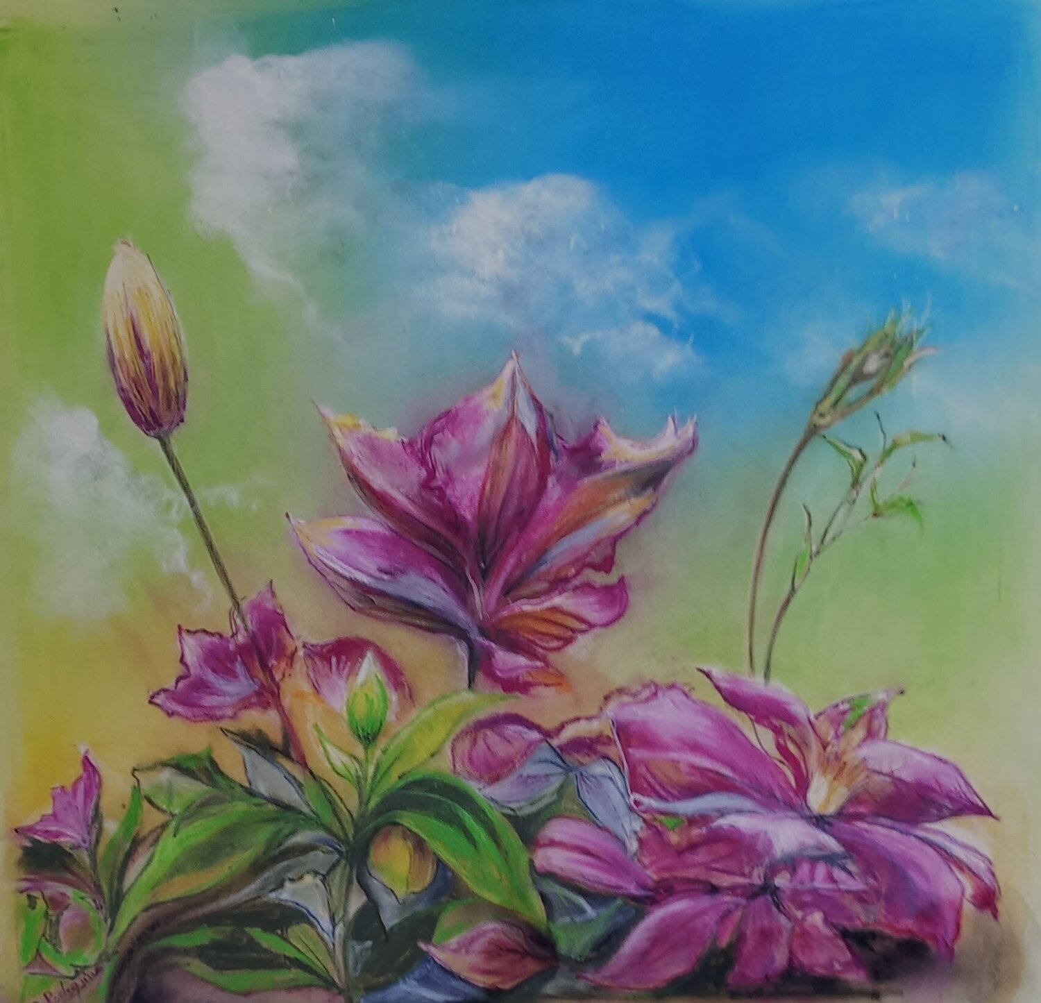 La famiglia felice Davide Rodoquino Original painting for sale