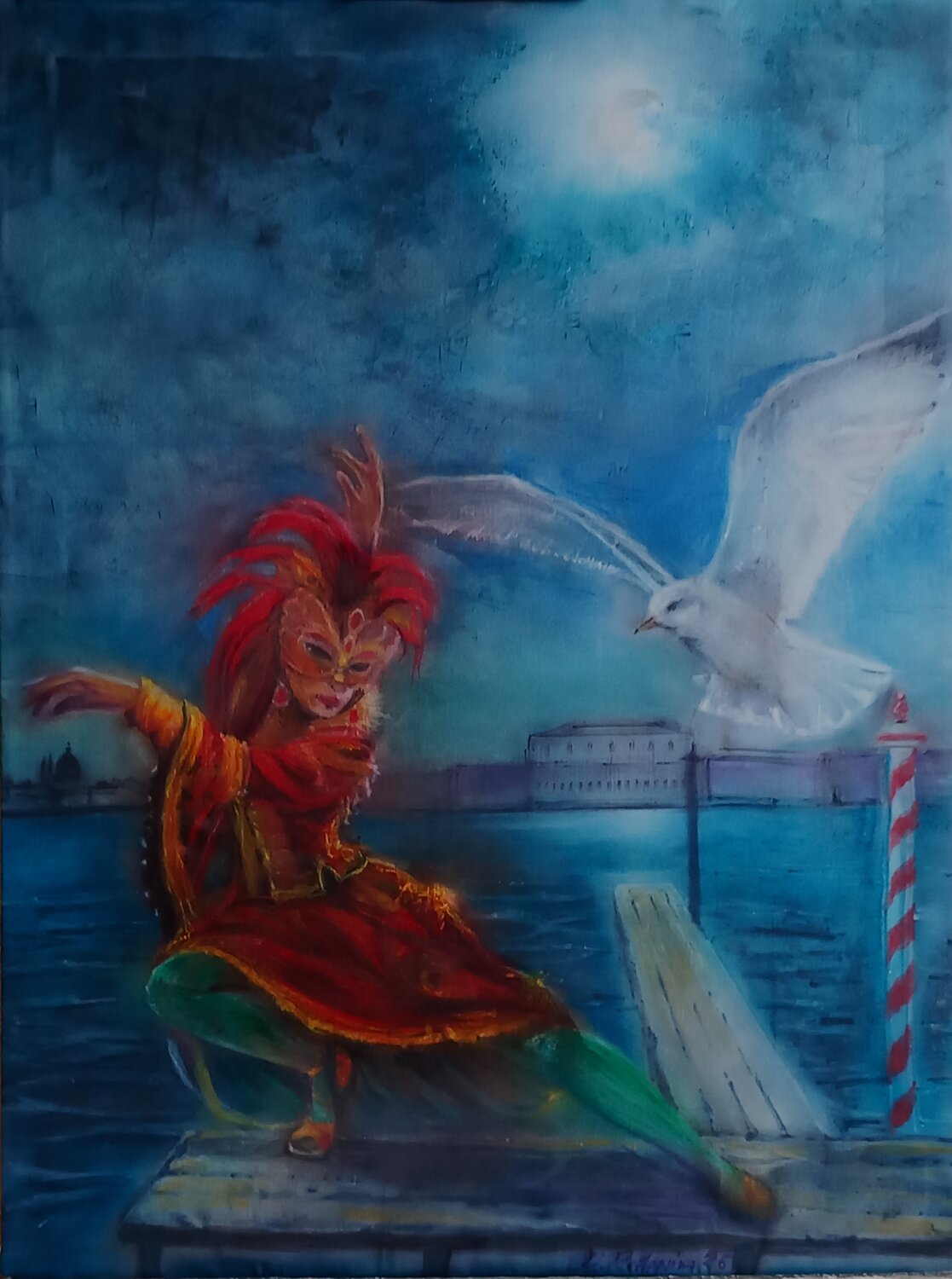 Réverie Venitienne ( Sogno veneziano  ad occhi aperti ) Davide Rodoquino Original painting for sale