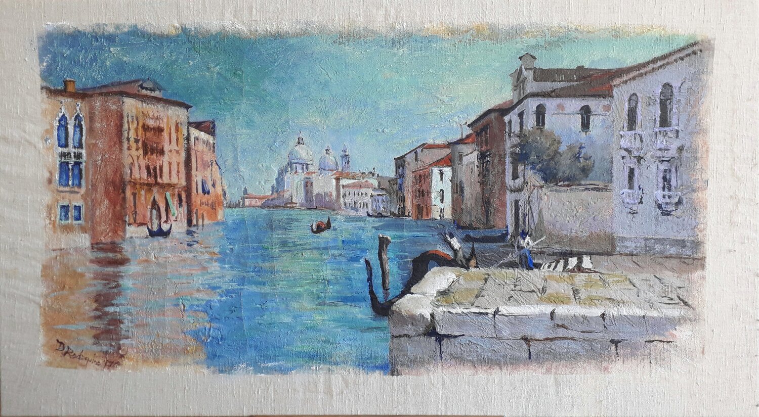 Canal Grande Davide Rodoquino Original painting for sale
