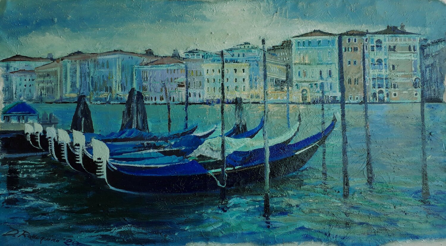 Canal Grande  2020 silenzio e bellezza Davide Rodoquino Original painting for sale