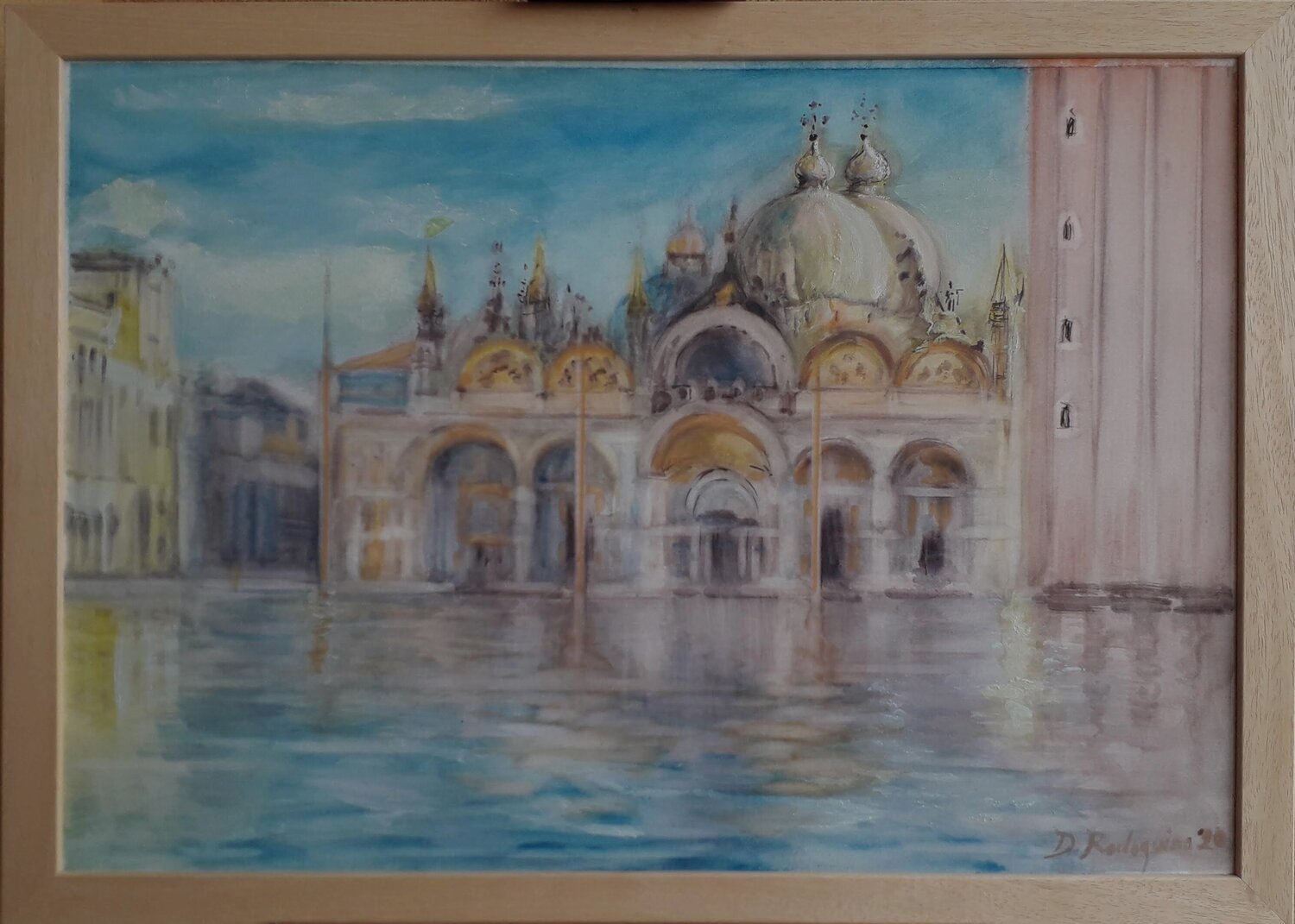 Piazza S. Marco Davide Rodoquino Original painting for sale