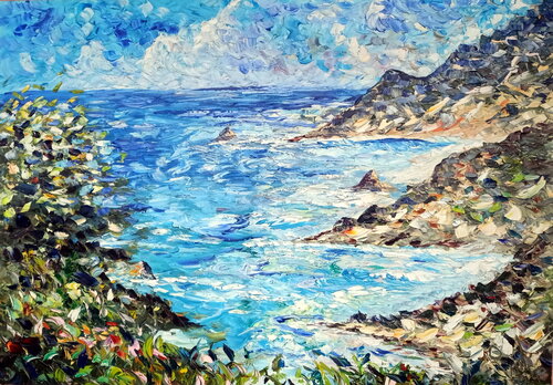 Scogli e onde by Antonino Puliafico, Painting for Sale on Select