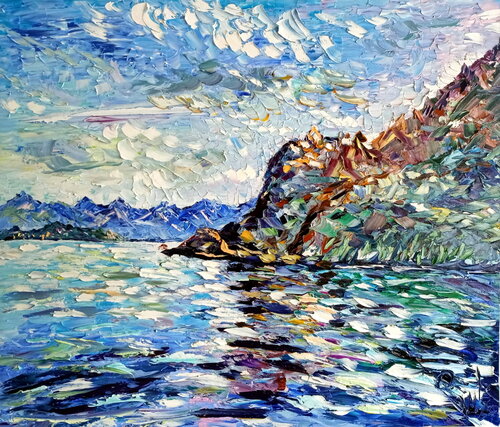 Watching the Sea by Antonino Puliafico, Painting for Sale on Select