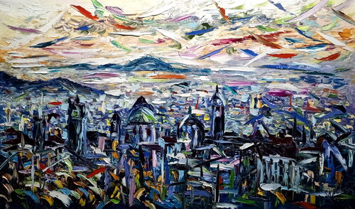 Bergamo Alta by Antonino Puliafico, Painting for Sale on Select