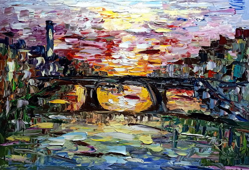 Passaggio al Tramonto by Antonino Puliafico, Painting for Sale on Select