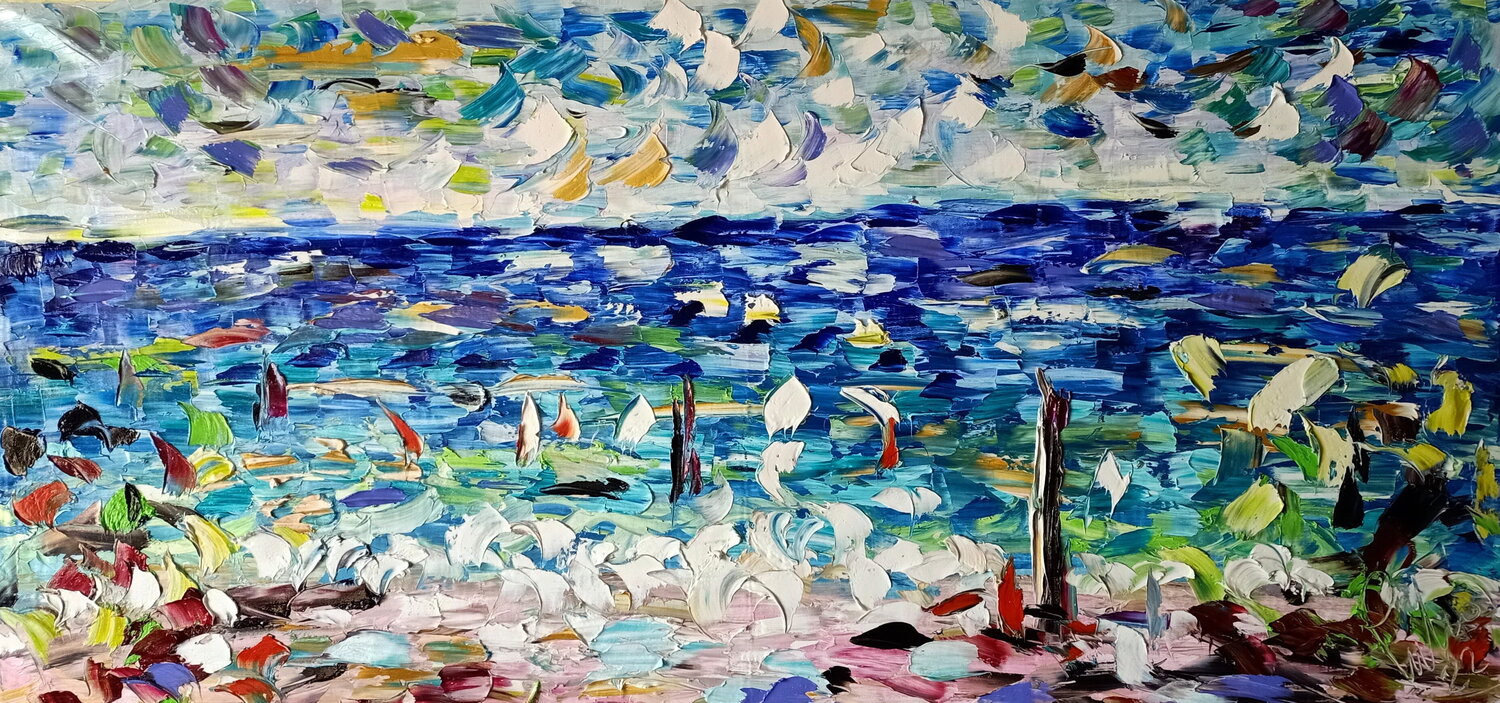 Blu Spuma Antonino Puliafico Original painting for sale