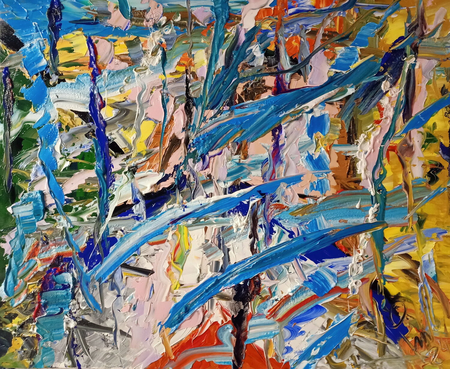Fluido Azzurro Antonino Puliafico Original painting for sale