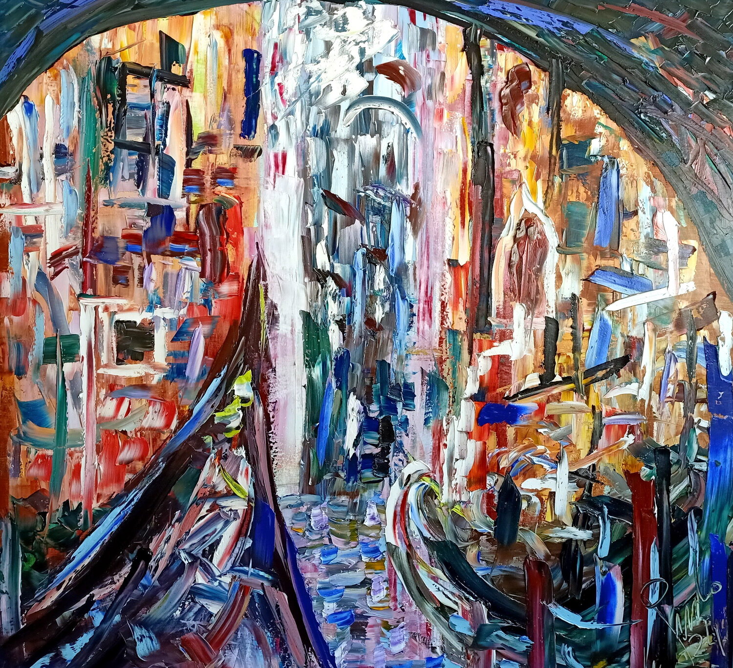 Misteri a Venezia Antonino Puliafico Original painting for sale