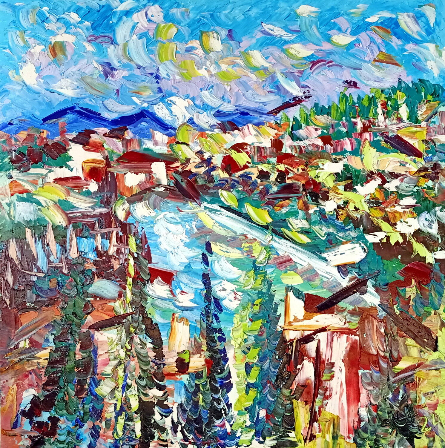 Vista Ruscello Antonino Puliafico Original painting for sale