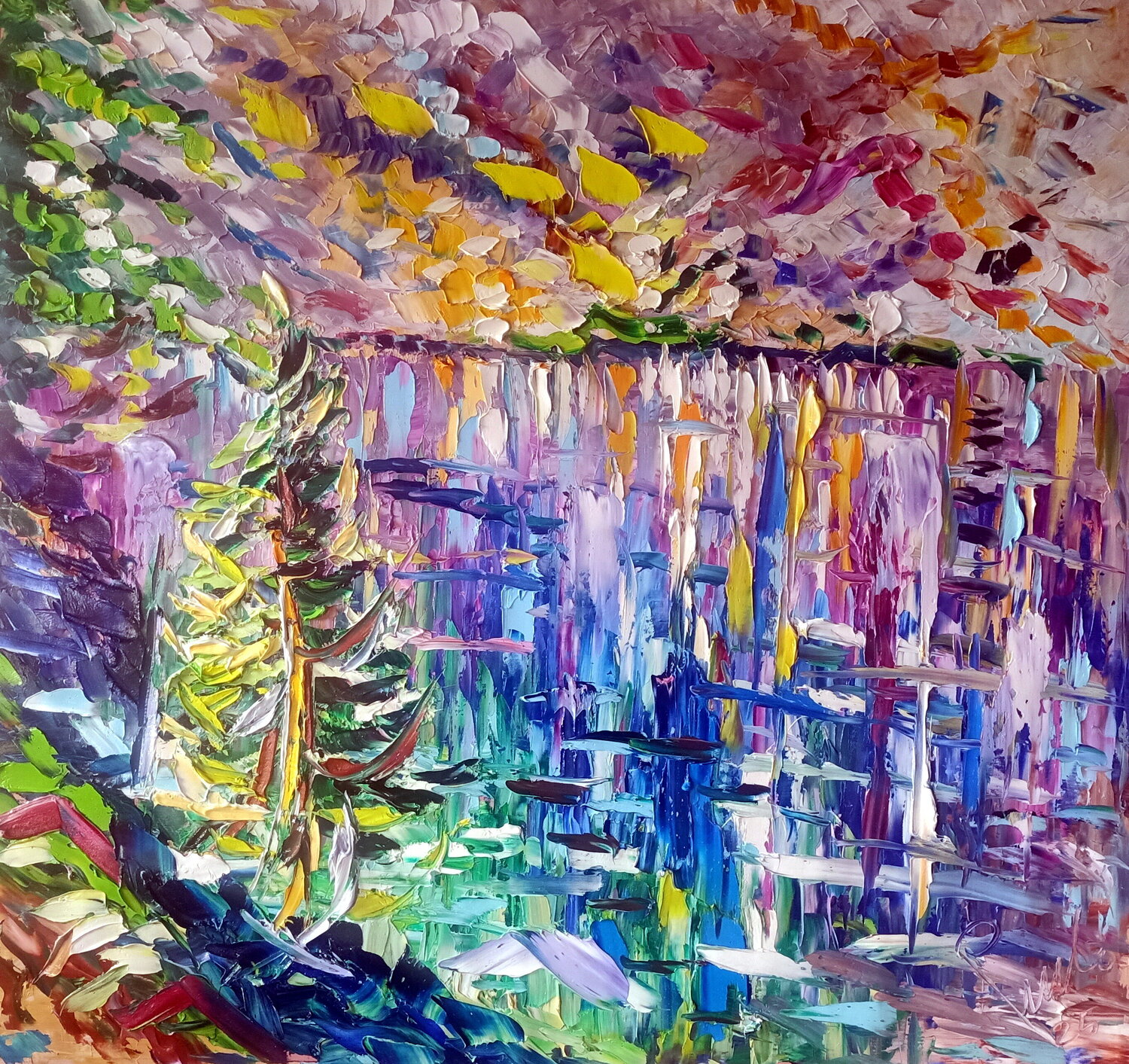 Dimensioini Lacustri Antonino Puliafico Original painting for sale
