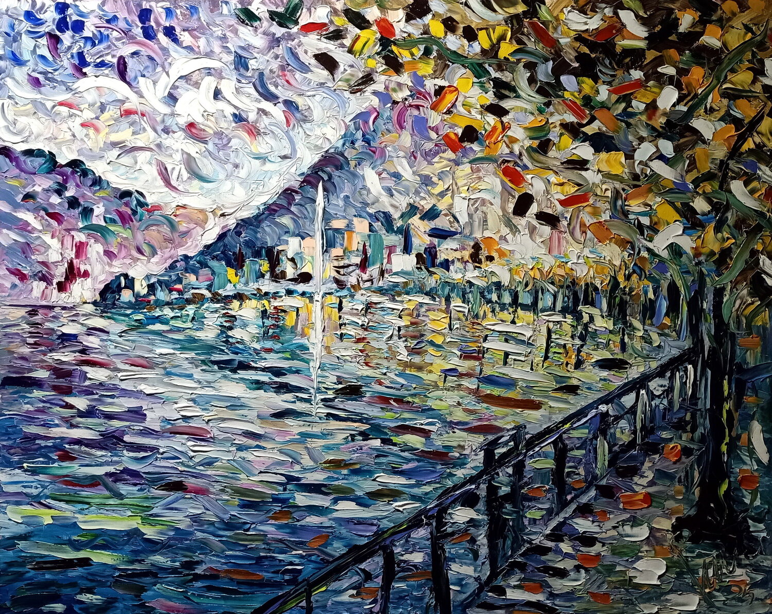 Parco Ciani, luce che scorre Antonino Puliafico Original painting for sale