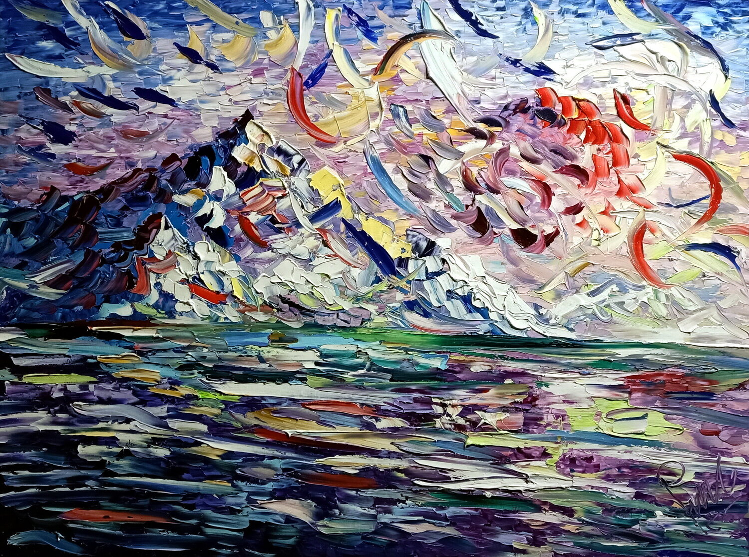 Primi rossi Antonino Puliafico Original painting for sale