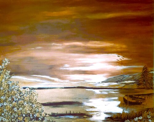 When the day has past away.... by Ans Duin, Painting for Sale on Select
