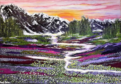 Spring in the mountains by Ans Duin, Painting for Sale on Select