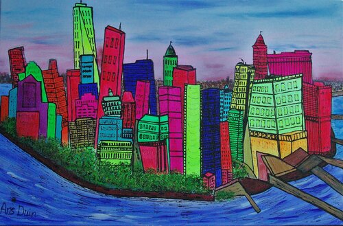 New York, Manhattan. by Ans Duin, Painting for Sale on Select