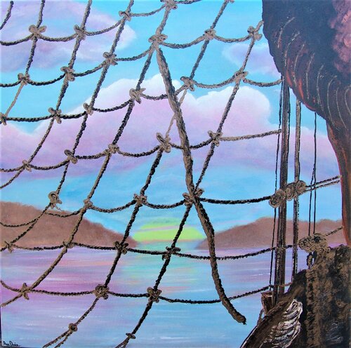 Rigging of the ship . by Ans Duin, Painting for Sale on Select
