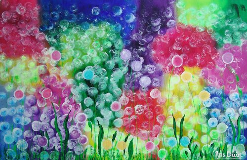 Fluffy flowers.Lowered price ! by Ans Duin, Painting for Sale on Select