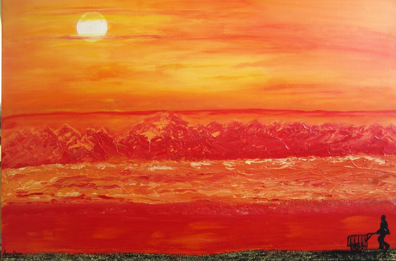 Under African skies Ans Duin Original painting for sale