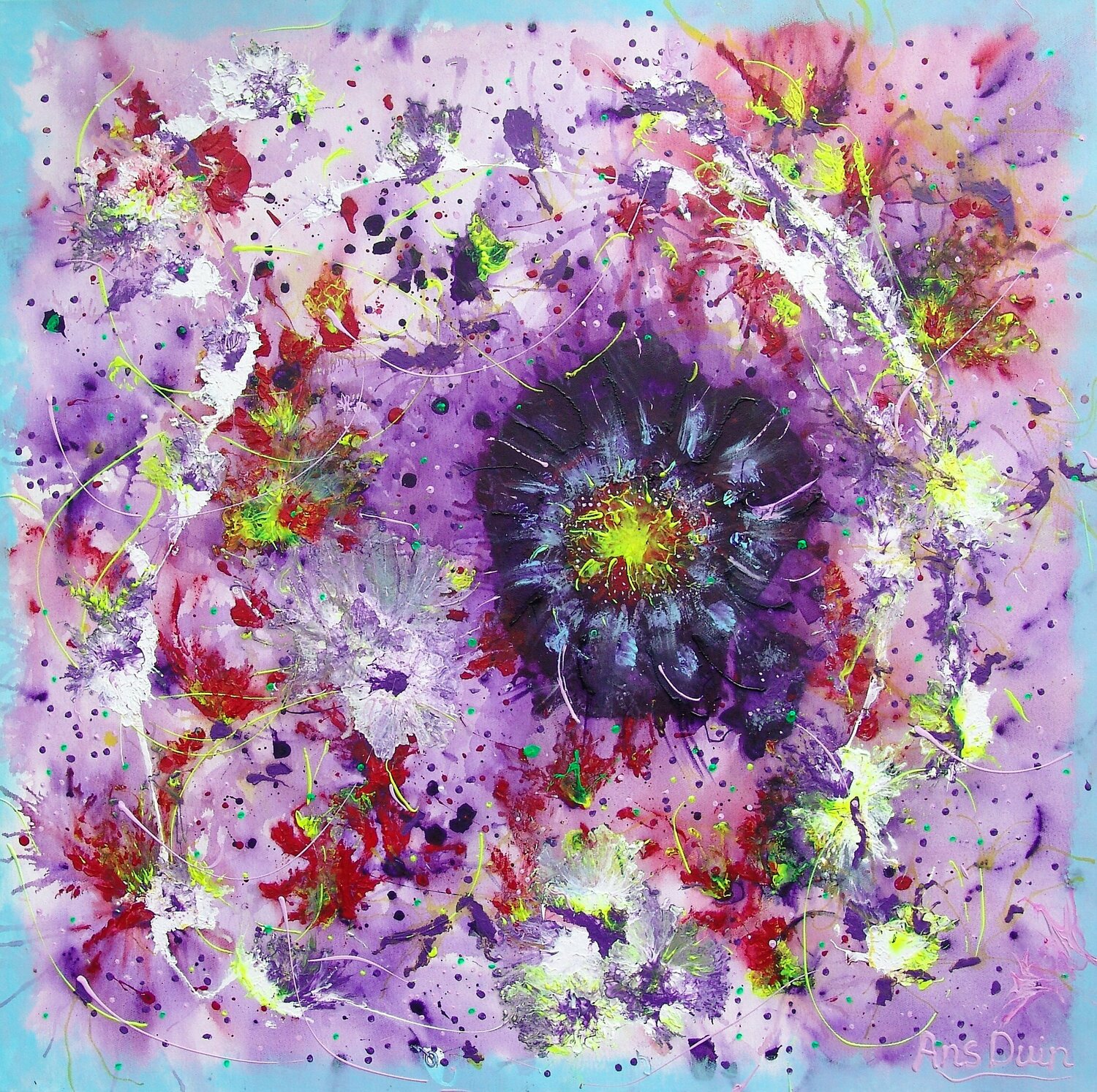 Go with the flow! Loweredprice ! Ans Duin Original painting for sale