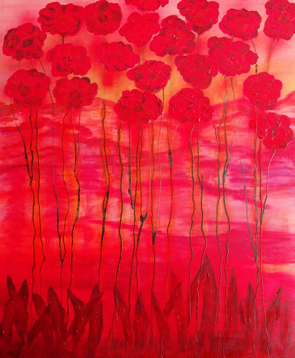 Flower Power! Ans Duin Original painting for sale