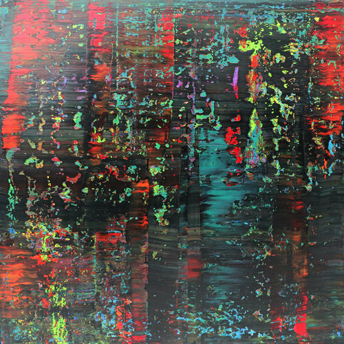 Fontainebleau Forest [Abstract N°2756] by Koen Lybaert, Painting for Sale on Select