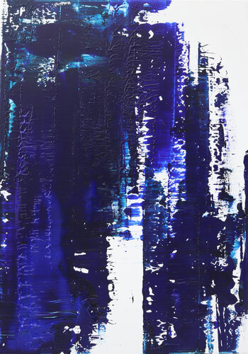 Almost blue III [Abstract N°2863] by Koen Lybaert, Painting for Sale on Select