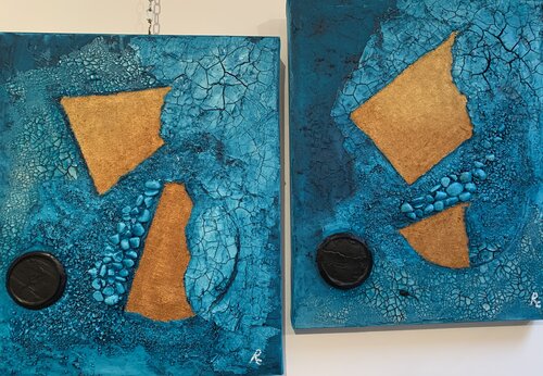 GEMELLI DIVERSI by Roberto Re, Painting for Sale on Select