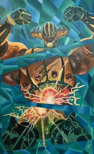 JEEG ROBOT D'ACCIAIO by Roberto Re, Painting for Sale on Select