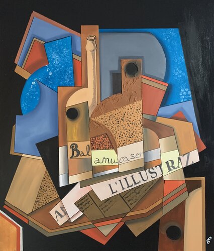 MESSAGE IN THE BOTTLE – Pittura astratta materica con olio, gesso e foglia d’oro by Roberto Re, Painting for Sale on Select