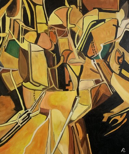 PIPING - “Linee in Fuga” by Roberto Re, Painting for Sale on Select