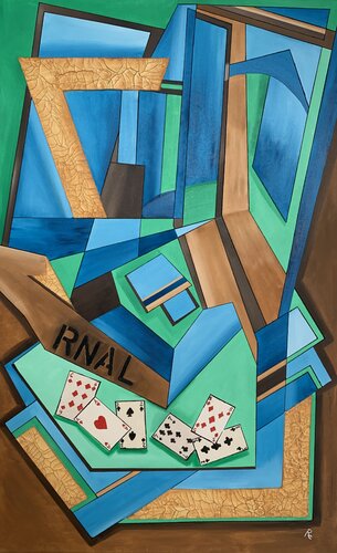 LE CARTES DESERVE JOUER - “Il Gioco del Destino” by Roberto Re, Painting for Sale on Select