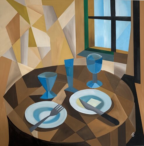 CENA FRUGALE by Roberto Re, Painting for Sale on Select