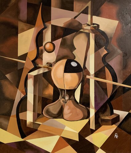 MORANDI 8 (il peso del vuoto) retro by Roberto Re, Painting for Sale on Select