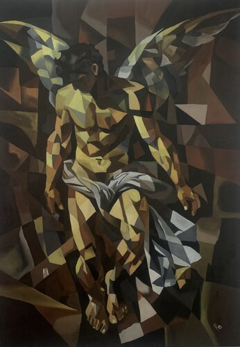 L'Ultima Luce dell'Angelo (ispirato dall'angelo caduto di Cabanel) by Roberto Re, Painting for Sale on Select
