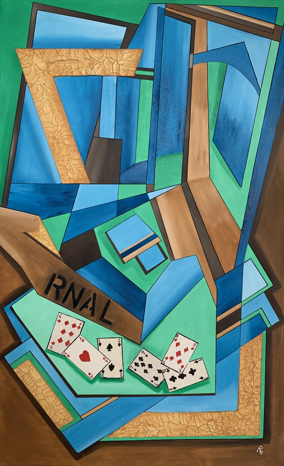 LE CARTES DESERVE JOUER - “Il Gioco del Destino” Roberto Re Original painting for sale
