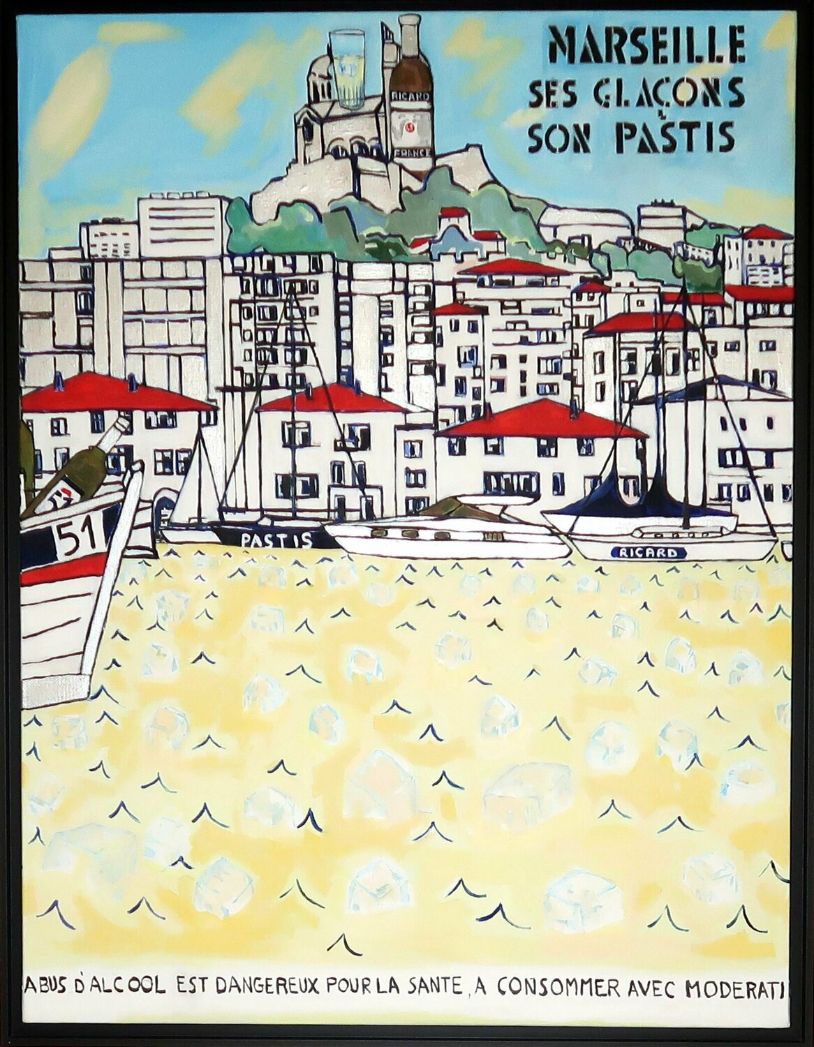 LE PASTIS DE MARSEILLE Richard Boigeol Original painting for sale