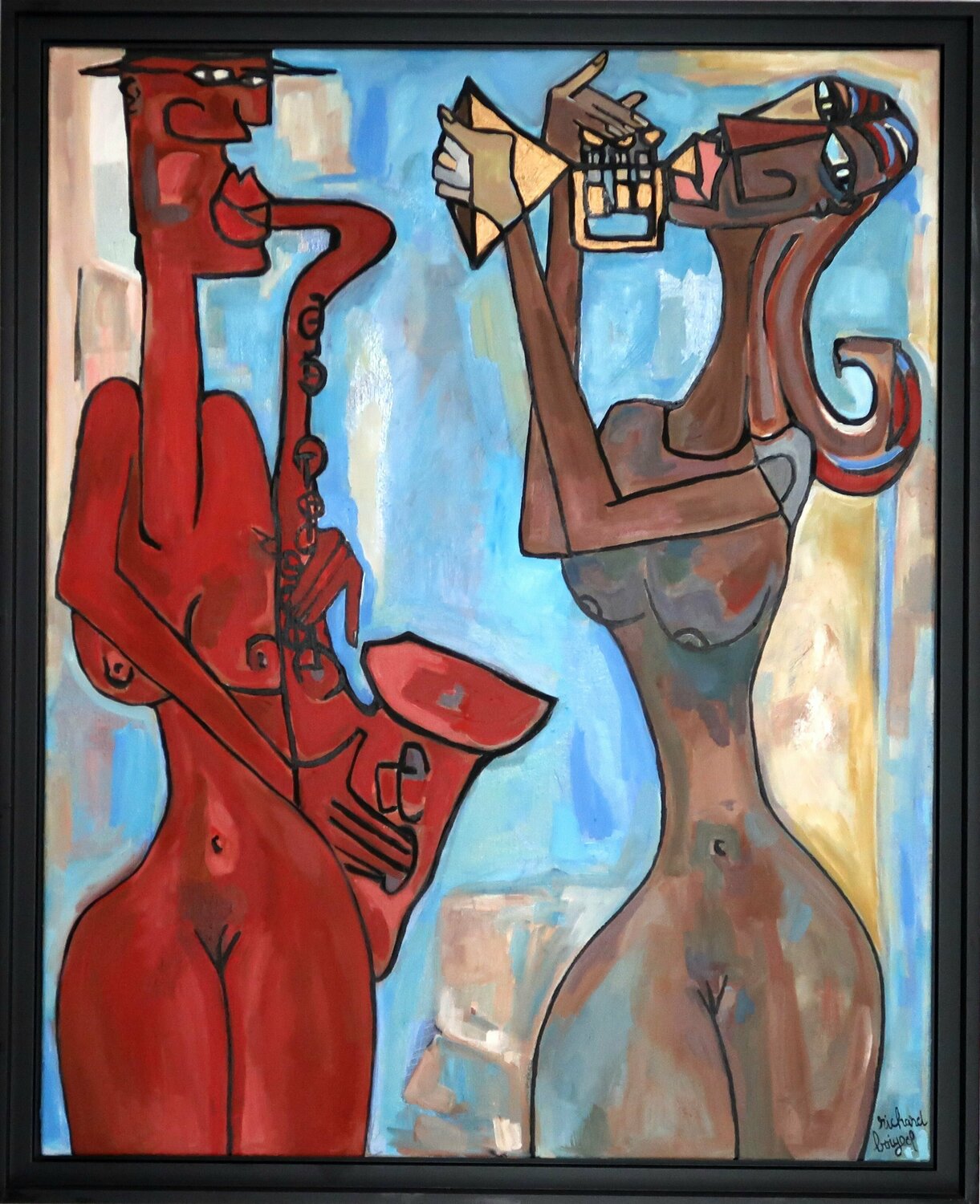 LES MUSES Richard Boigeol Original painting for sale