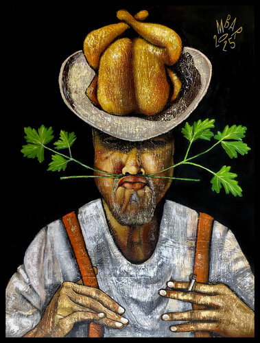 Parsley person by Mikhail Baranovskiy, Painting for Sale on Select