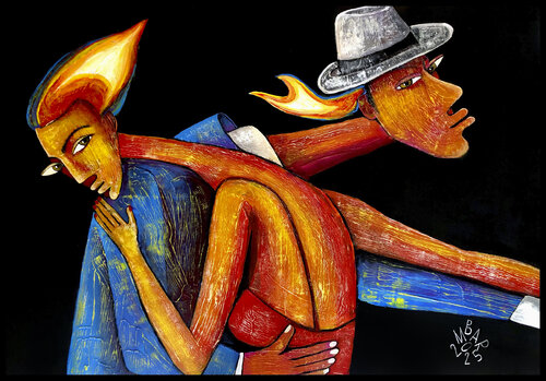 Blazing Tango by Mikhail Baranovskiy, Painting for Sale on Select