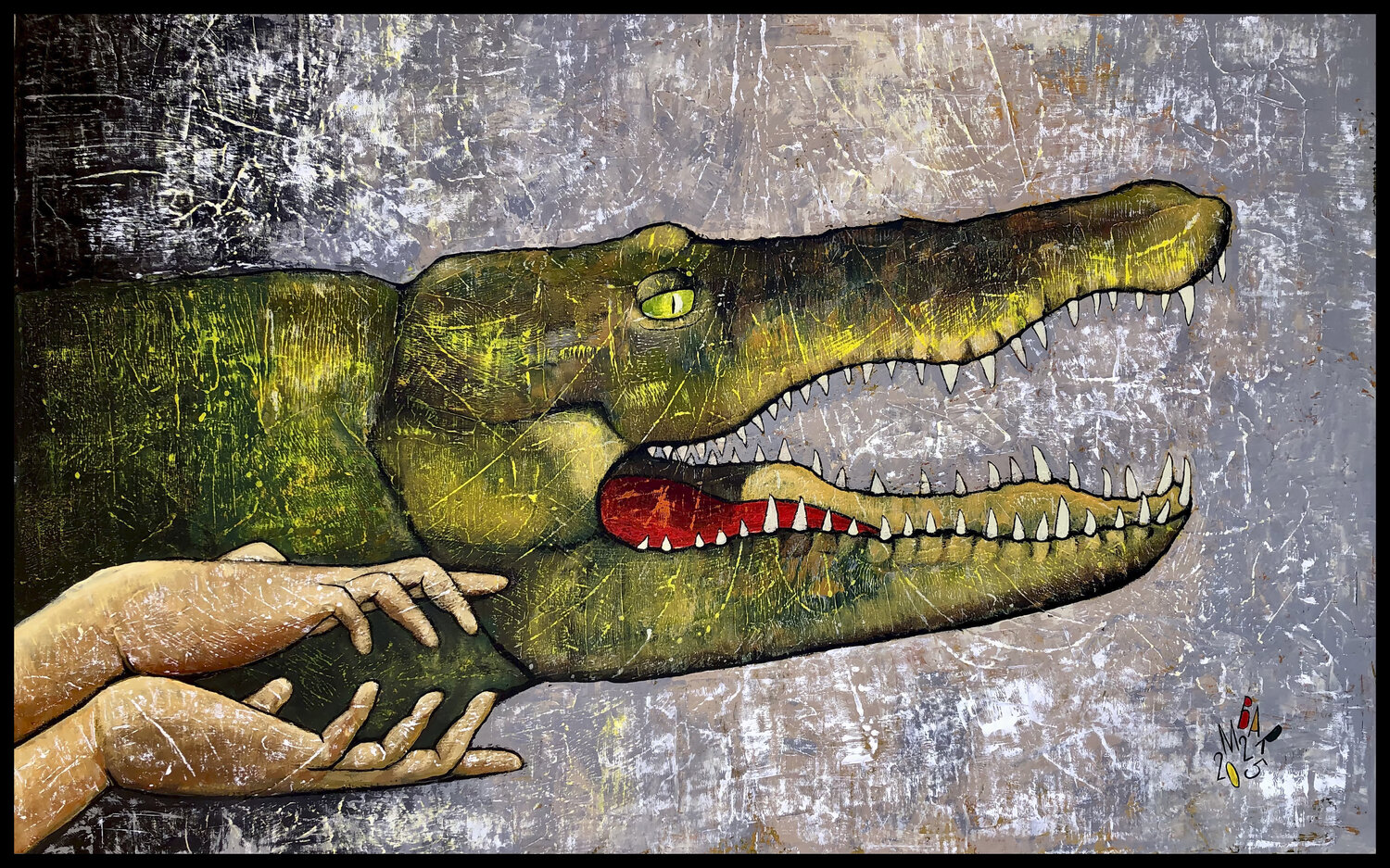 Show your teeth Mikhail Baranovskiy Original painting for sale