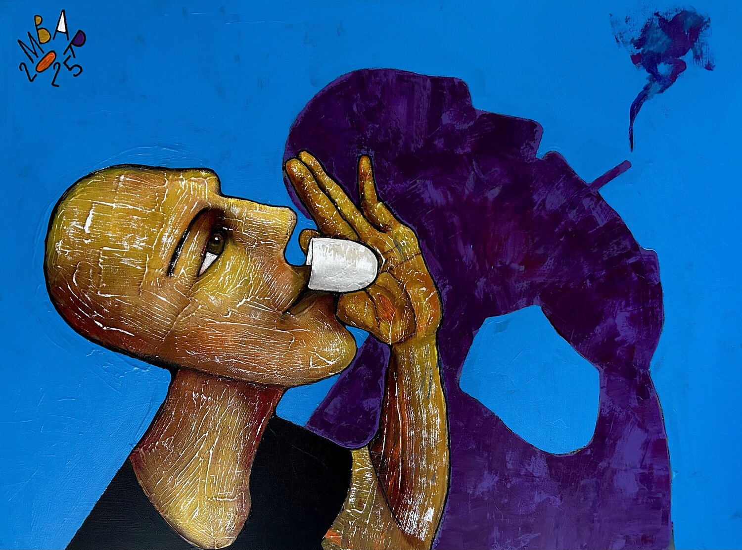 Coffee and cigarettes Mikhail Baranovskiy Original painting for sale