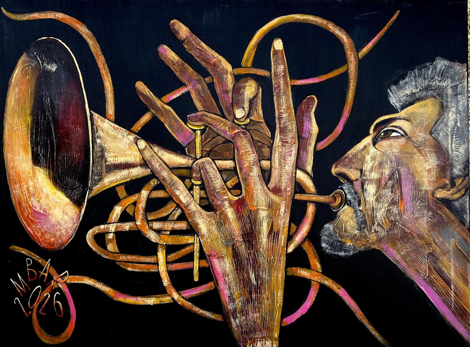 Knotted Solo Mikhail Baranovskiy Original painting for sale