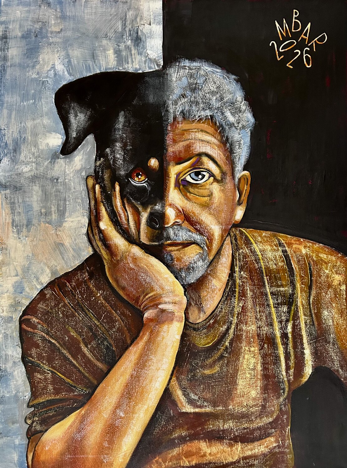 Like dog, like owner Mikhail Baranovskiy Original painting for sale