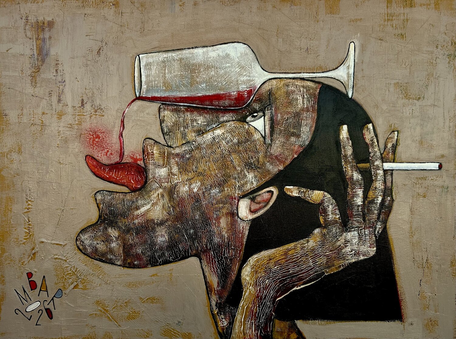 Wine Not? Mikhail Baranovskiy Original painting for sale